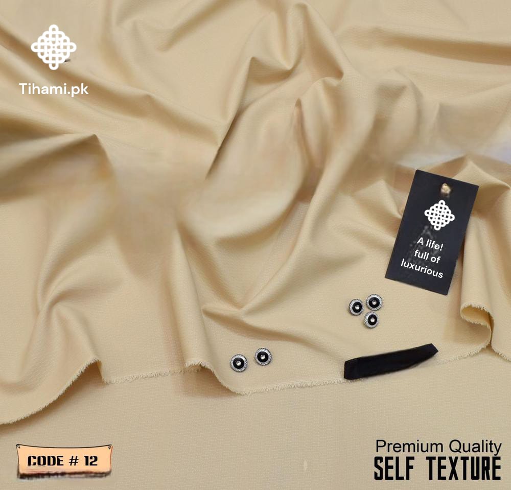 Men's Unstitched Wash And Wear Plain Suit